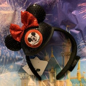 Disney Parks Mouseketeer Mini Sequin  Ear Headband